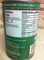 Golden Star Coconut Milk Ingredients