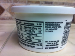Voskos Greek Yogurt Ingredients